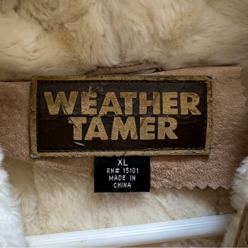 Vintage Weather Tamer Genuine Leather Faux Fur Lined Coat Women's‎ Size XL - Picture 2 of 10